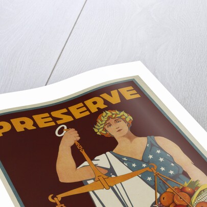 Preserve War Effort Poster with Figure of Justice by Housh