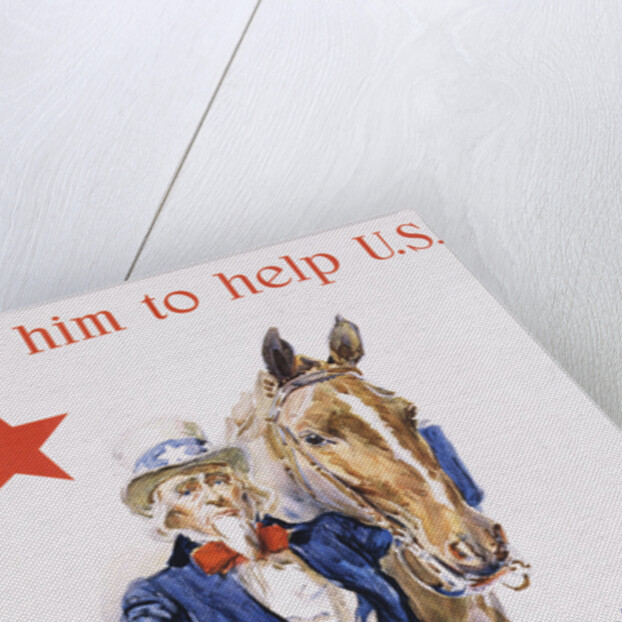 Help Him to Help U.S.! Poster by James Montgomery Flagg