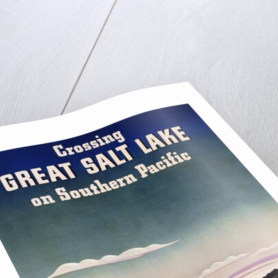 Crossing Great Salt Lake on Southern Pacific by Haines Hall