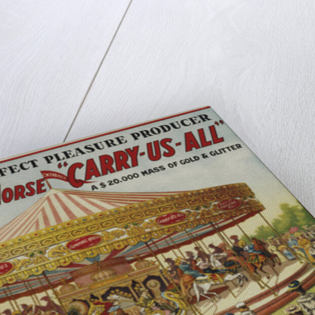 The Jumping Horse "Carry-Us-All" Carnival Poster by Anonymous
