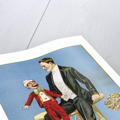 Late 19th Century Poster of Ventriloquist and Dummy by Anonymous
