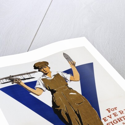 For Every Fighter a Woman Worker War Effort Poster by Adolph Triedler