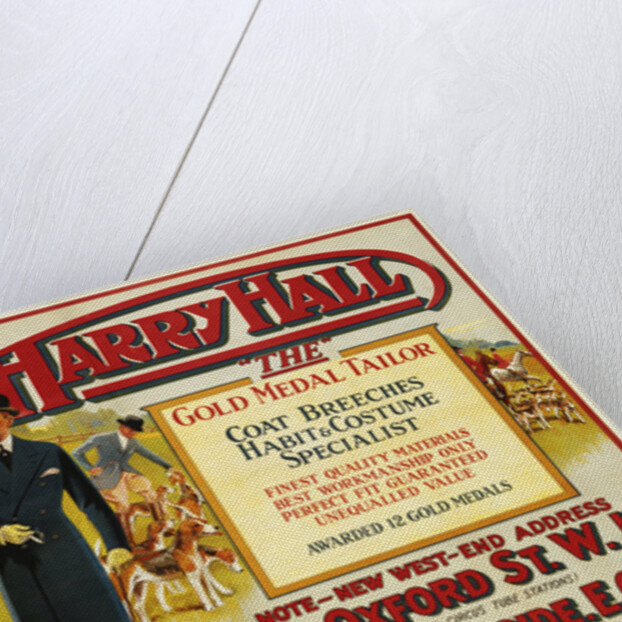 Harry Hall - "The" Gold Medal Tailor Advertisement Poster by Hilton Greene