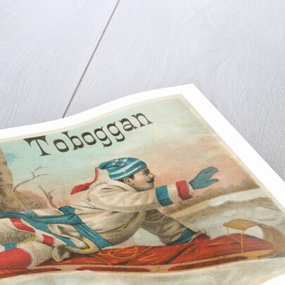 Toboggan Victorian Trading Card by Anonymous