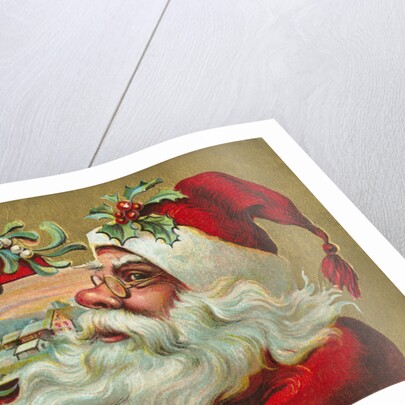 A Merry Christmas - Santa's List Postcard by Anonymous