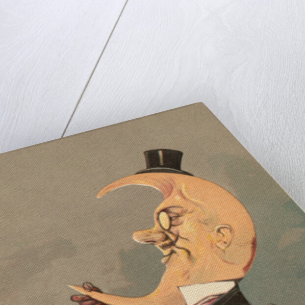 Postcard of the Cresent Moon as the Face of a Man by Anonymous