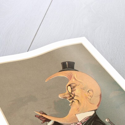 Postcard of the Cresent Moon as the Face of a Man by Anonymous