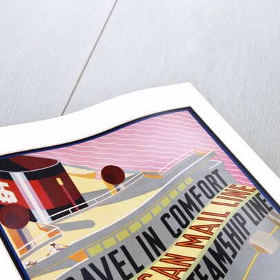 Travel in Comfort, American Mail Line Dollar Steamship Line Poster by Anonymous