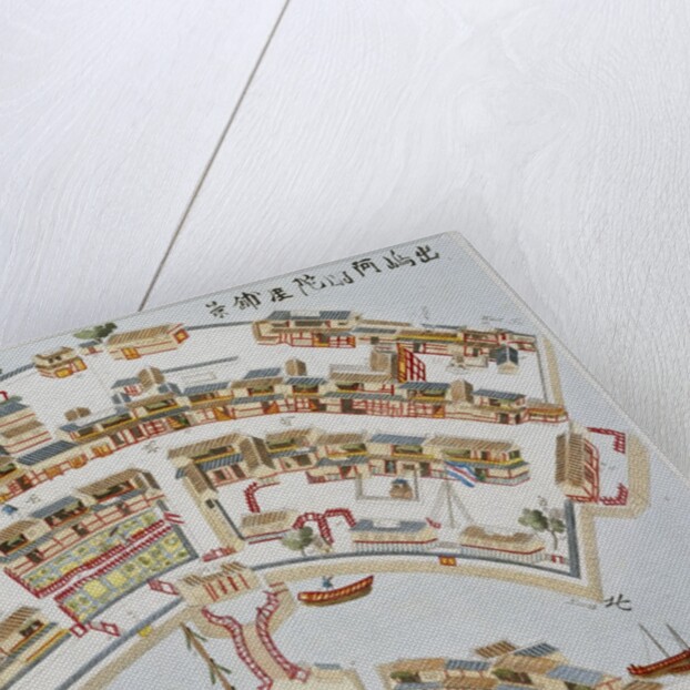 Plan of the Dutch Factory in the Island of Desima, at Nagasaki, Book Illustration from Illustrations of Japan ... Anecdotes of the Reigning Dynasty of the Djoguns by Isaac Titsingh