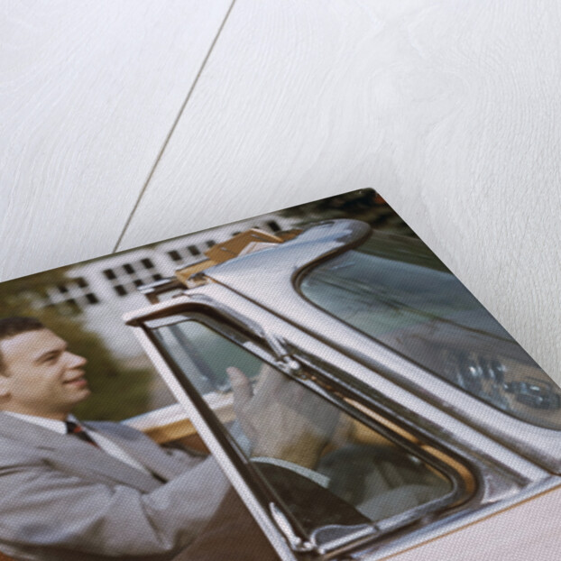 Businessmen Carpooling to Work in Convertible by Anonymous