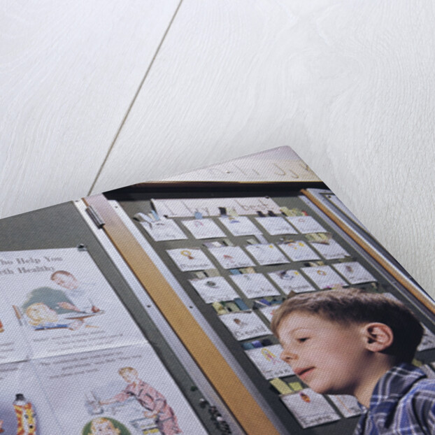 Boy Standing by Dental Poster by Anonymous