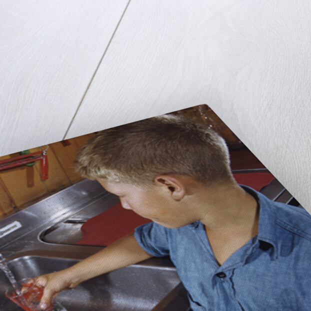 Boy Getting Glass of Tap Water by Anonymous