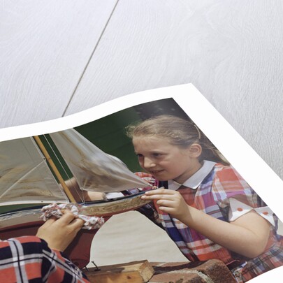 Children Cleaning a Model Ship by Anonymous