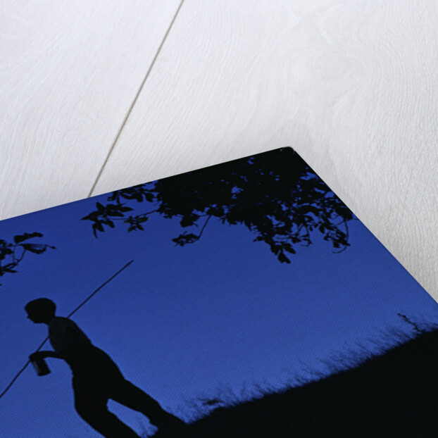 Silhouette of Boy Walking by Anonymous