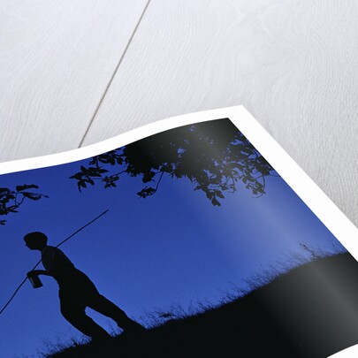 Silhouette of Boy Walking by Anonymous