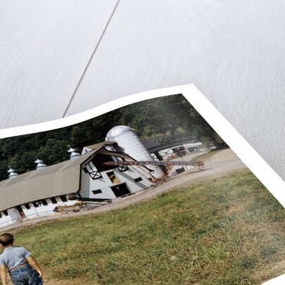 Boy Walking Towards a Barn by Anonymous