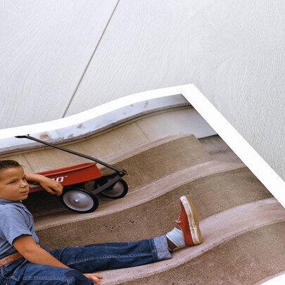 A Boy and His Wagon by Anonymous