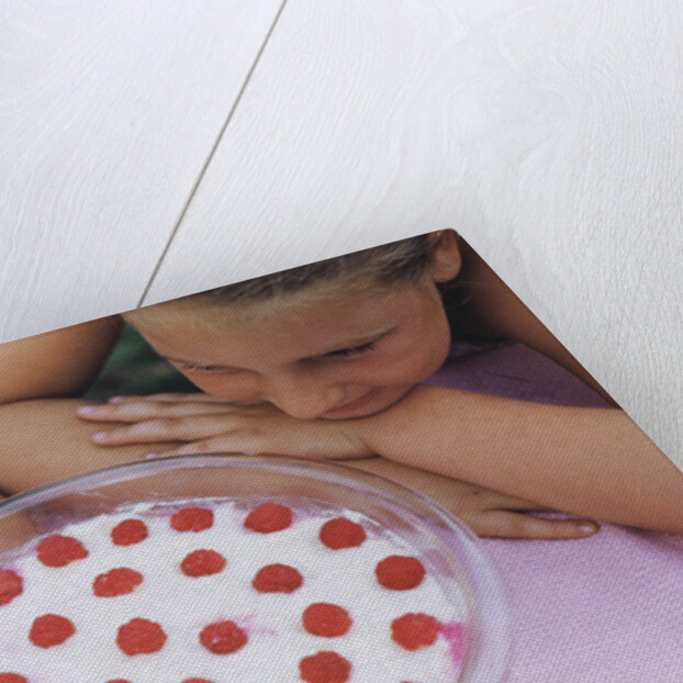 Children Eying Raspberry Dessert by Anonymous