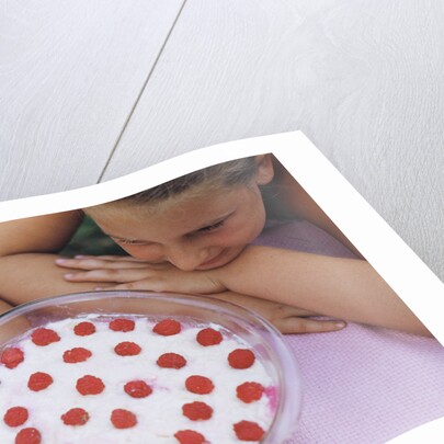 Children Eying Raspberry Dessert by Anonymous