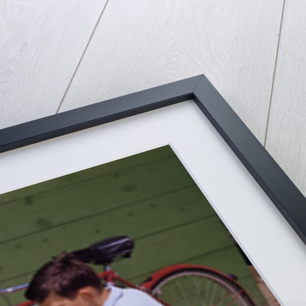 Boys Cleaning Their Bikes by Anonymous