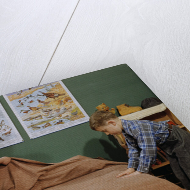 Children Making a Bed by Anonymous