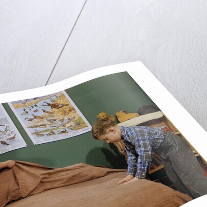 Children Making a Bed by Anonymous