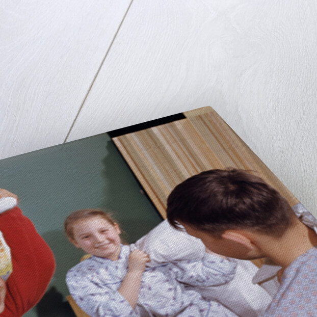 Siblings Having Pillow Fight by Anonymous
