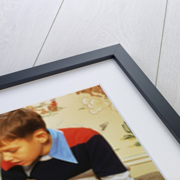 Boy and Girl Playing with Tinkertoys by Anonymous