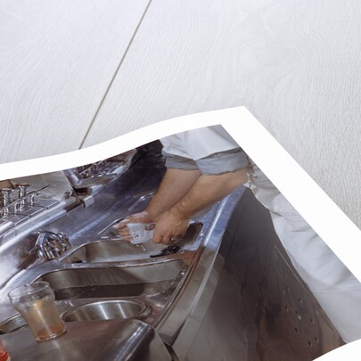 Washing Glasses at Diner by Anonymous