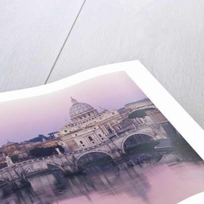 Tiber River and St. Peter's Basilica by Anonymous