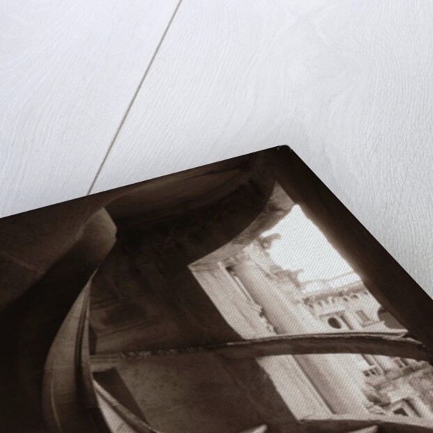 Spiral Stone Staircase in Convento de Cristo by Anonymous