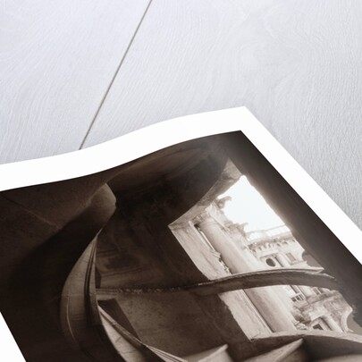 Spiral Stone Staircase in Convento de Cristo by Anonymous