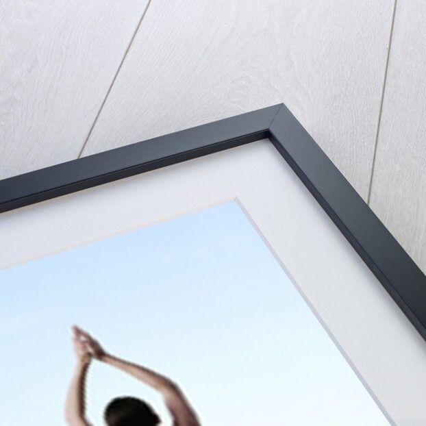 Woman Exercising on Swimming Pool Edge by Anonymous