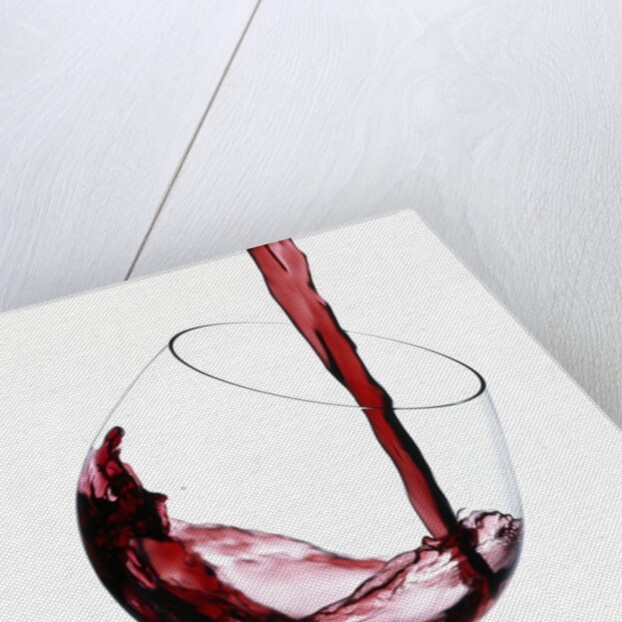 Pouring Red Wine into Wine Glass by Anonymous