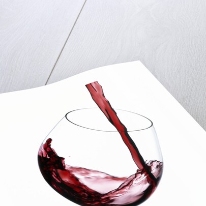 Pouring Red Wine into Wine Glass by Anonymous