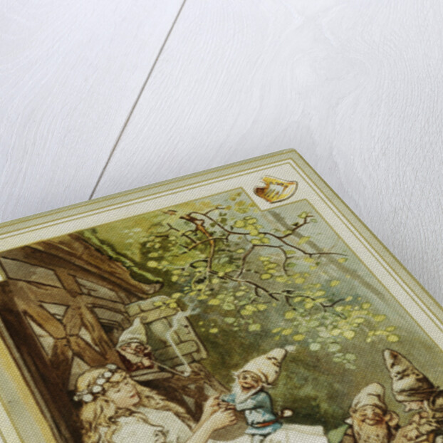 Book Illustration Depicting Snow White and the Seven Dwarfs by Hermann Vogel