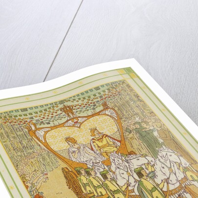 Book Illustration Depicting the Wedding Procession of Snowdrop and the Prince by W.C. Drupsteen