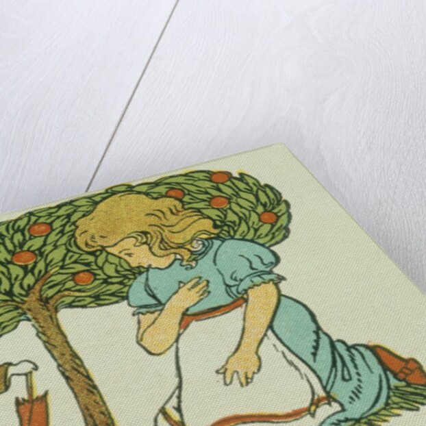 Illustration Depicting Alice and the White Rabbit by John R. Neill