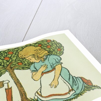 Illustration Depicting Alice and the White Rabbit by John R. Neill