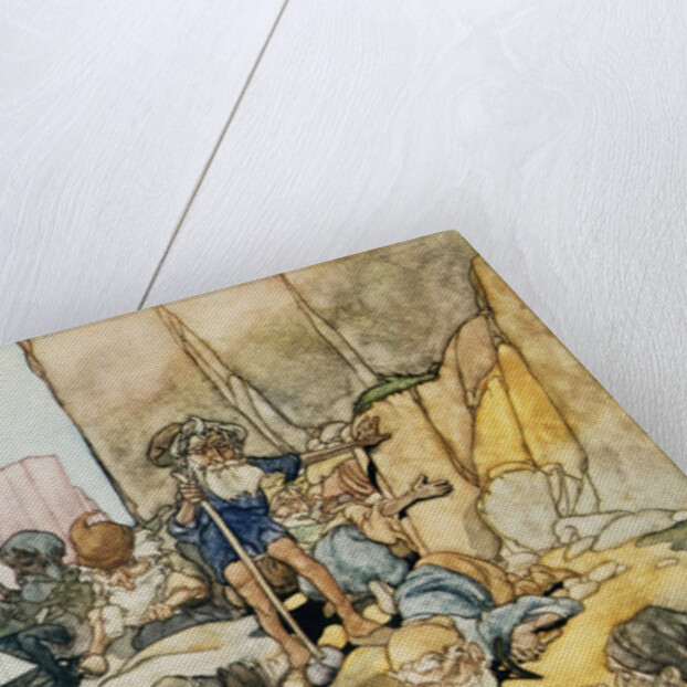 Illustration Depicting the Seven Dwarfs Mining by Charles Robinson