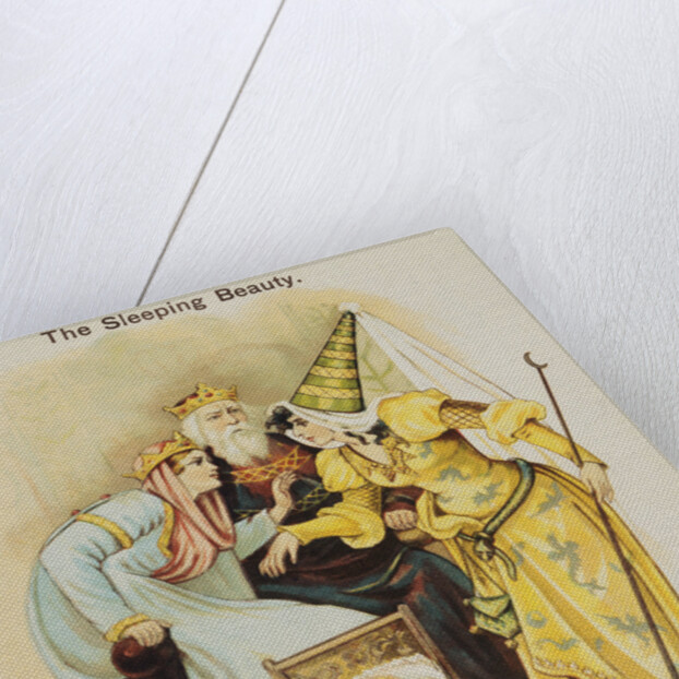 Book Illustration Depicting Fairy Uglyane Casting a Spell on Sleeping Beauty by Anonymous