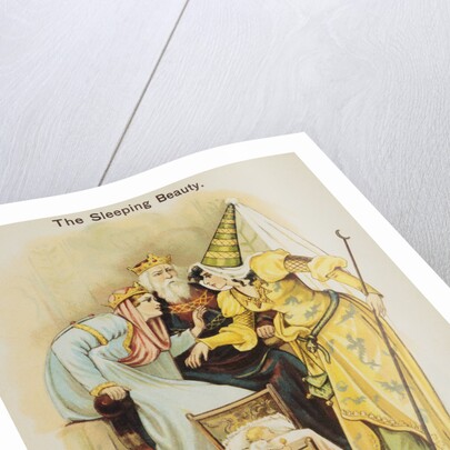 Book Illustration Depicting Fairy Uglyane Casting a Spell on Sleeping Beauty by Anonymous