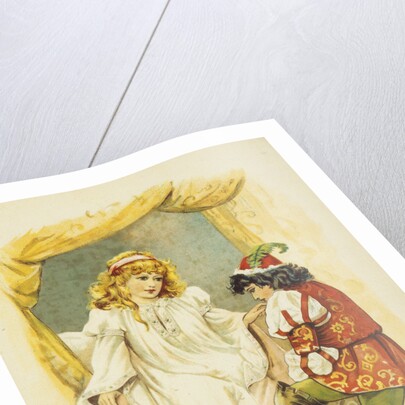 Book Illustration Depicting the Prince Kneeling Before Sleeping Beauty by Anonymous