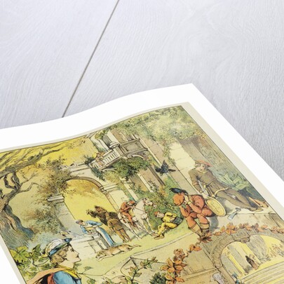 Book Illustration Depicting Prince Phillip Discovering the Sleeping Castle by Anonymous