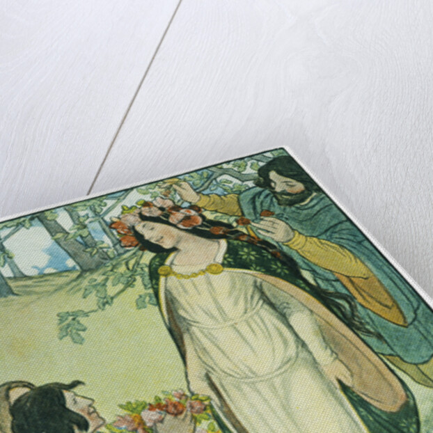 Illustration Depicting Clorinda as a Bride by Lucy Fitch Perkins