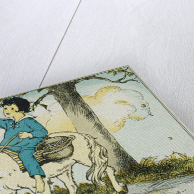 Book Illustration Depicting a Boy Riding a Pony by Pauline Batchelder Adams