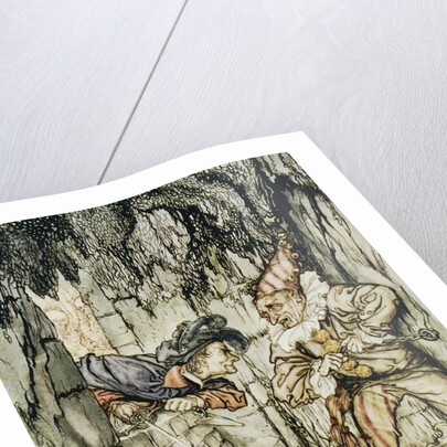 Illustration Depicting Fortunado and Montresor by Arthur Rackham