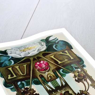 July - Leo Postcard by Anonymous