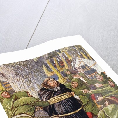 The Abbot of Saint Maries Taken by Robin Hood Book Illustration by Walter Crane