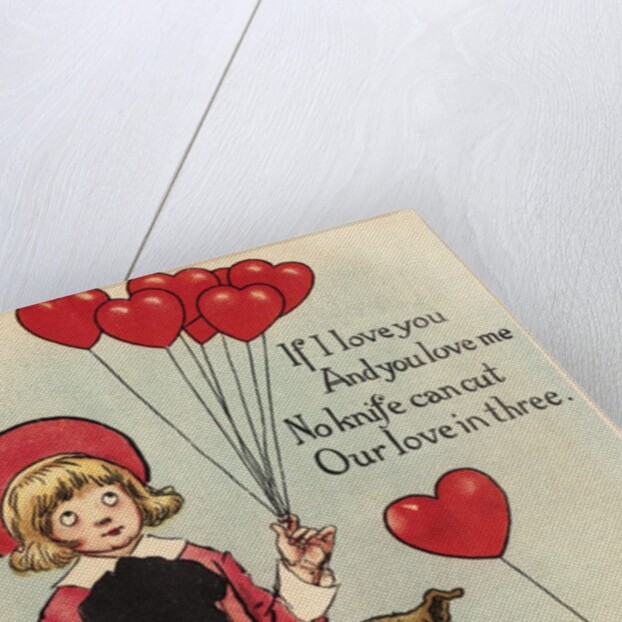 If I Love You Valentine Postcard by Richard Felton Outcault